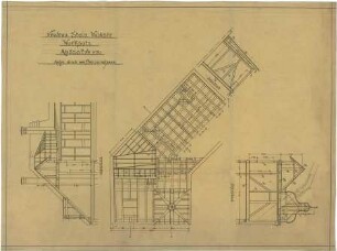 Billing, Hermann; Karlsruhe, Waldstr. 36; Haus Stein - Denninger - Werksatz; Schnitte