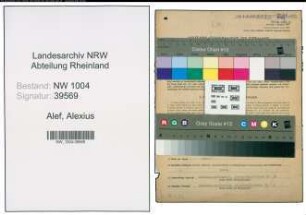 Entnazifizierung Alexius Alef , geb. 30.11.1895 (Brandmeister)