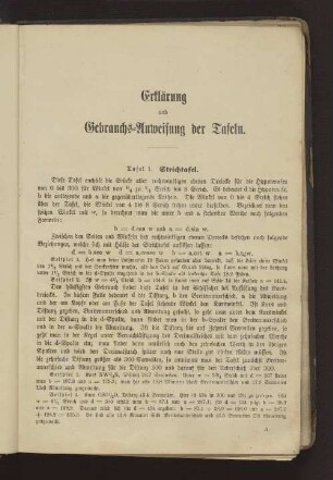 Erklärung und Gebrauchsanweisung der Tafeln