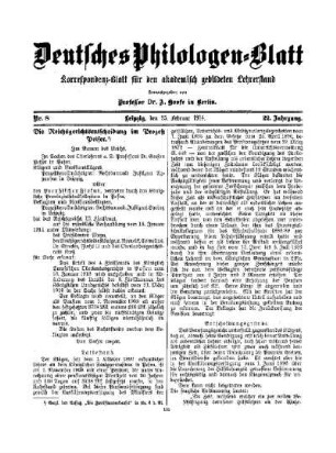 Die Reichsgerichtsentscheidung im Prozeß Peiser