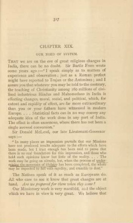 Chapter XIX. Our need of system