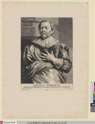 Iacobus Iordaens [Porträt des Malers Jacob Jordaens; Jacob Jordaens; Portret van Jacob Jordaens]