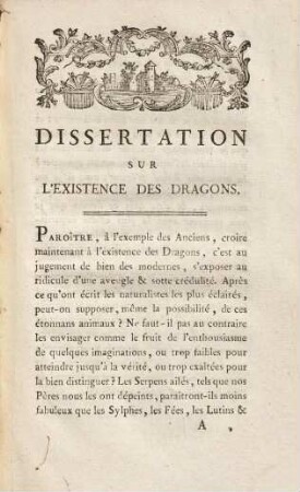 Dissertation Sur L'Existence Des Dragons : Présentée à l'Administration Centrale du Département des Deux-Sèvres, à la séance du 16 fructidor de l'an 6.