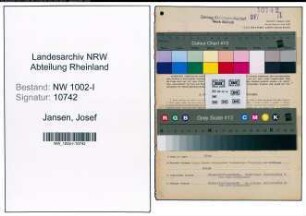 Entnazifizierung Josef Jansen, geb. 27.09.1887 (Techn.Kaufmann)