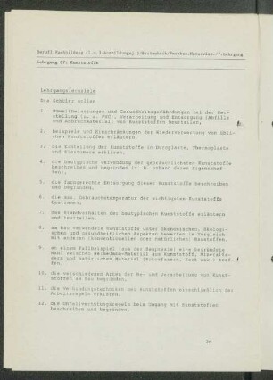 Lehrgang 07: Kunststoffe