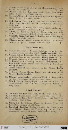 Pierre Marie Alix (Nr. 29-37)