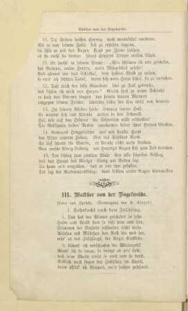 III. Walther von der Vogelweide