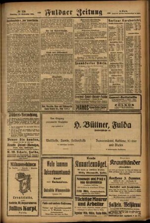 Zweite Ausgabe vom Samstag, den 20. September 1924.