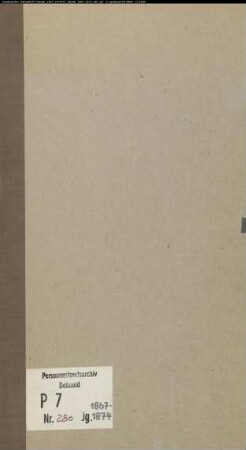 Kirchenbuchduplikate der katholischen Gemeinde (GHT 1867-1874). (Gemeinde: Vreden, Kreis Ahaus)