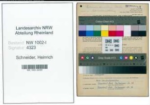 Entnazifizierung Heinrich Schneider, geb. 19.02.1909 (Kaufm.Angest.)