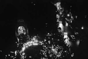 Mahnwache für die Inhaftierten der Proteste vom 7. Oktober vor der Gethsemanekirche, Berlin-Prenzlauer Berg