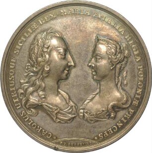 Prinzessin Maria Amalia - Vermählung mit König Karl V. von Sizilien