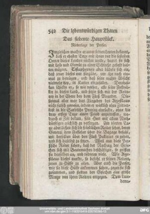 Das siebende Hauptstück. Niederlage der Perser.