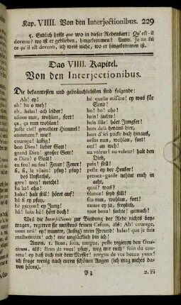 Das IX. Kapitel. Von den Interjectionibus.