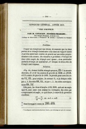 Concours général, Année 1833.