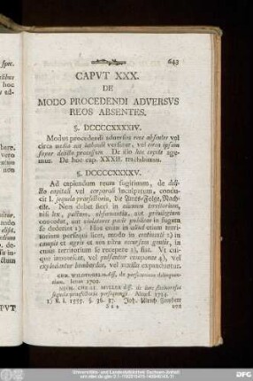 Caput XXX. De Modo Procedendi Adversus Reos Absentes.