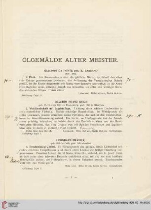 Ölgemälde alter Meister (Nr. 1-67)