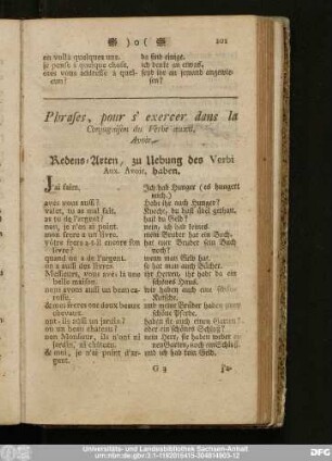 Phrases, pour s'exercer dans la Conjugaison du Verbe auxil.