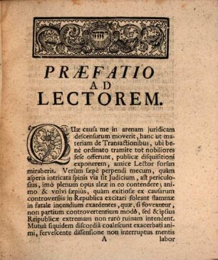 Diss. iur. de transactionibus