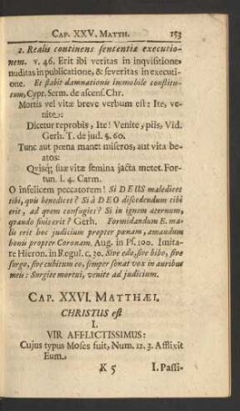 Cap. XXVI. Matthaei. Christus est ...
