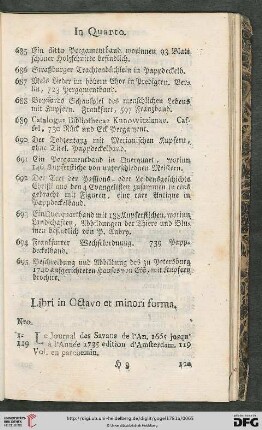 Libri in octavo et minori forma