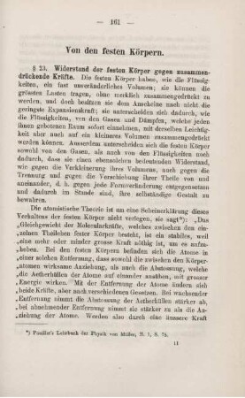 Von den festen Körpern.