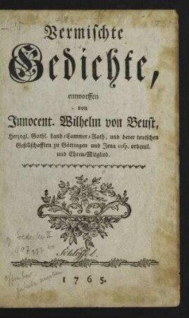 Vermischte Gedichte