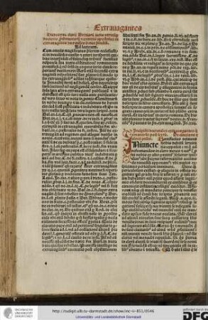 Incipiunt decretales extravagantes que emanarunt post Sextum.