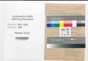 Entnazifizierung Erich Nessler , geb. 03.09.1893 (Polizeibeamter)