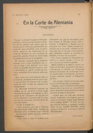 En la Corte de Alemania : (Continuación)