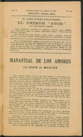 1921005164: Manantial de los amores