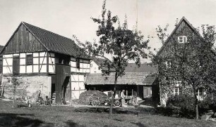 Gutshof in Crostwitz : Bauwesen - Wirtschaftsgebäude und Gehöfte. Ort: Chrósćicy / Crostwitz. Fachwerkswirtschaft