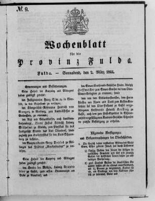 Nr. 9, Ausgabe vom 2. März 1844