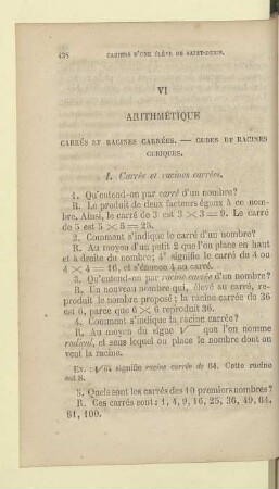 VI. Arithmétique