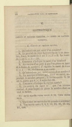 VI. Arithmétique
