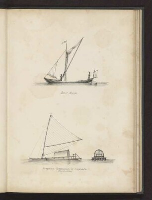 River Barge. Brazilian Cattamaran, or Gonguada.