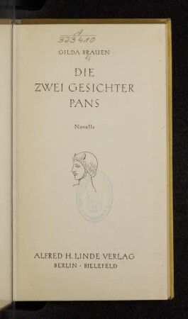 Die zwei Gesichter Pans : Novelle