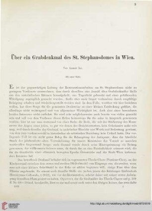 17: Über ein Grabdenkmal des St. Stephansdomes in Wien