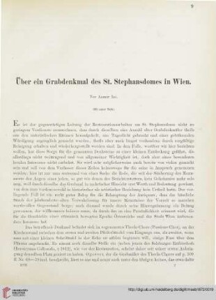 17: Über ein Grabdenkmal des St. Stephansdomes in Wien