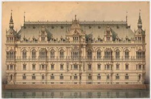 Schlosserweiterung und Dom, Berlin: Aufriss des Festsaalbaus von Osten