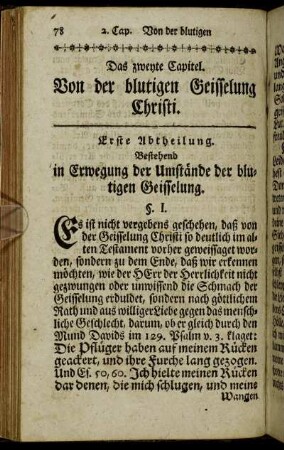Das zweyte Capitel. Von der blutigen Geisselung Christi.