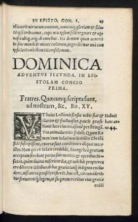 Dominica Adventus Secunda. In Epistolam Concio ...