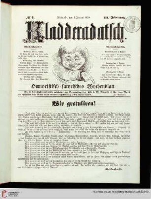 3: Kladderadatsch: Humoristisch-satyrisches Wochenblatt
