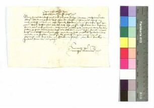Antwortschreiben Conrad's von Weinsberg an Hohenlohe.
