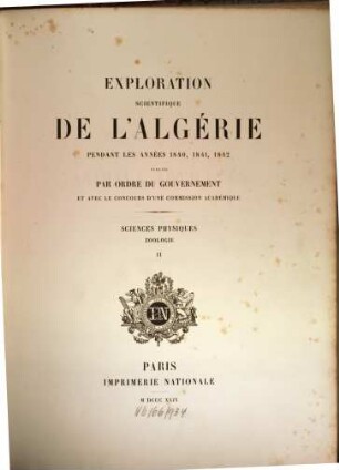 Exploration Scientifique De L'Algérie Pendant Les Années 1840, 1841, 1842, 2