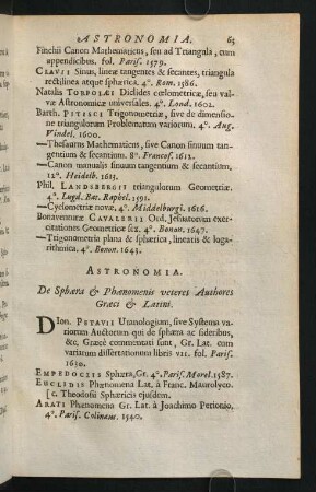 63-80, Astronomia. - Instrumenta Astronomica.
