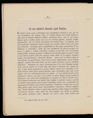 De usu infinitivi historici apud Tacitum