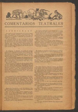 Comentarios teatrales