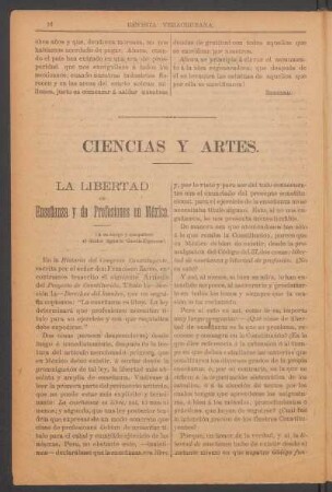 Ciencias y artes.