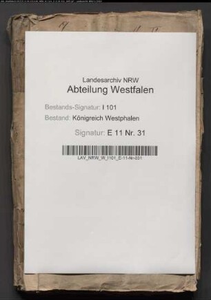 Verwaltung der Obligationen der aufgehobenen Klöster. Vorprovenienz: Domäneninspektion Paderborn